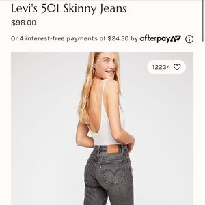 Levi 501 Skinny Jeans